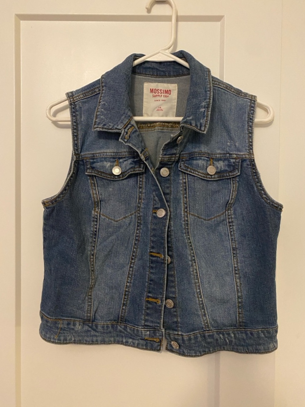 Mossimo Supply Co. Light Blue Denim Vest